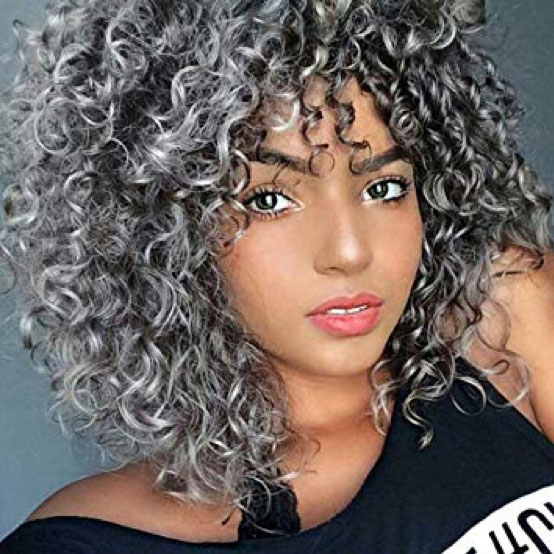 Silver Curls Hairstyle