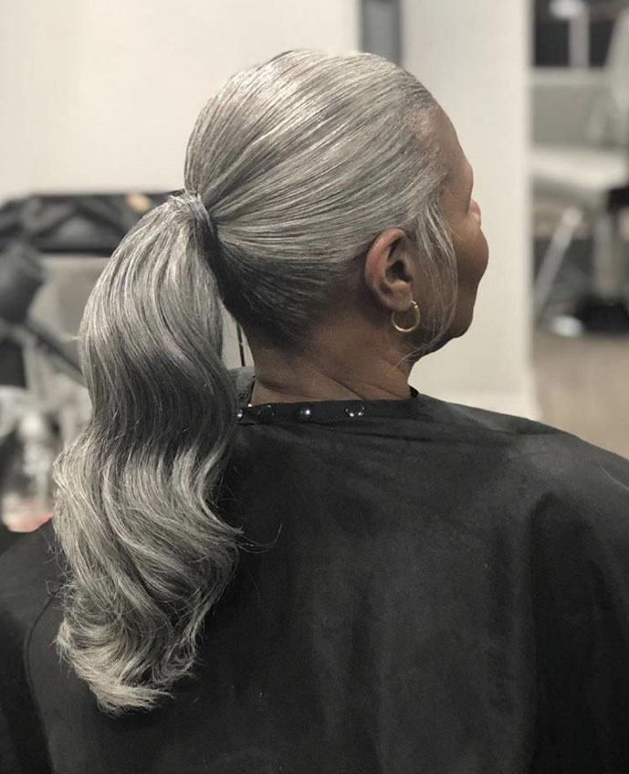Women Natural Gray Hair